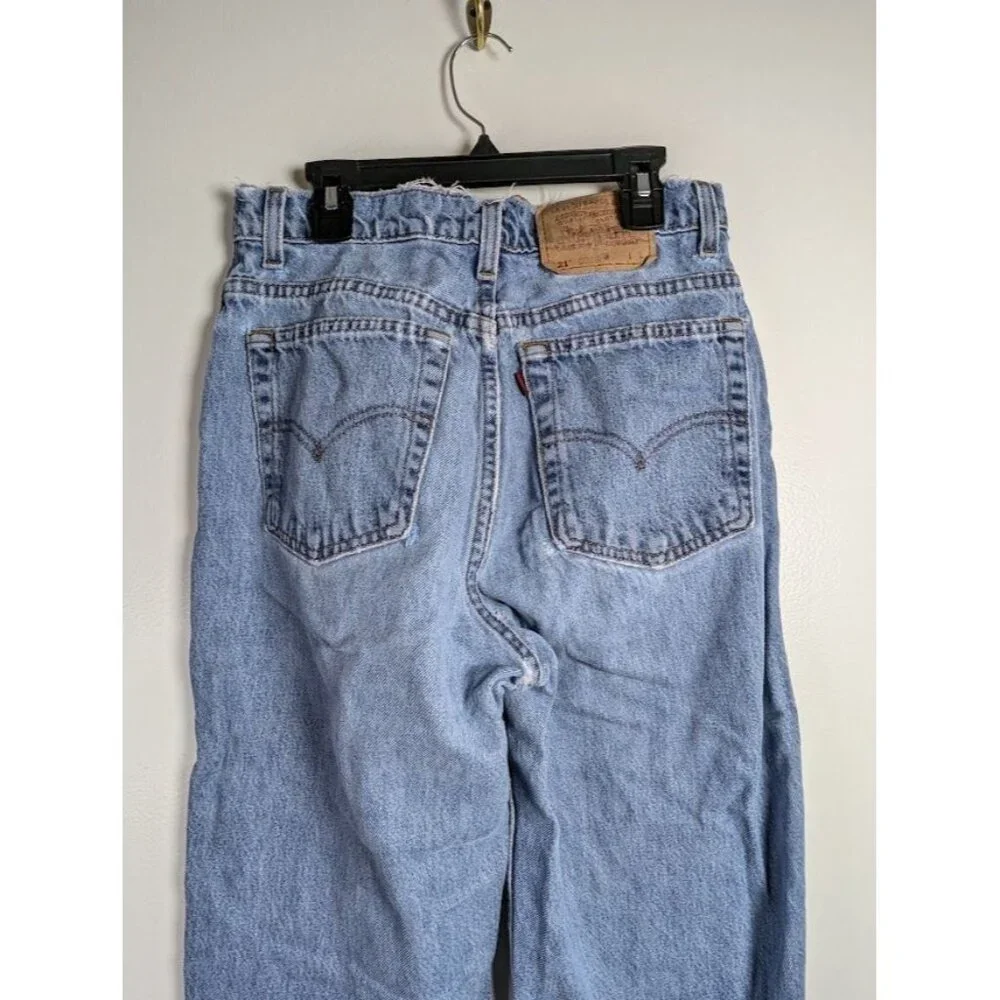 Vintage 90s Levi's 521‎ Jeans Size 10 Long Taper Fit Tapered Leg Denim 28x31 USA